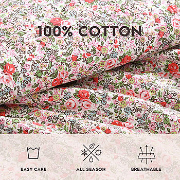 Laura Ashley Rowena Pink Standard Cotton Reversible Quilt & Reviews