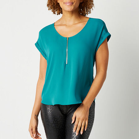  Bold Elements Womens Zip Front Blouse