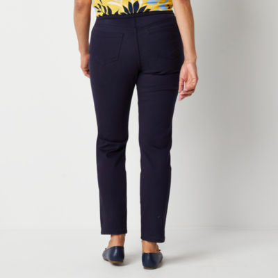 Liz Claiborne Amber Womens Straight Mid Rise Pull-On Pant