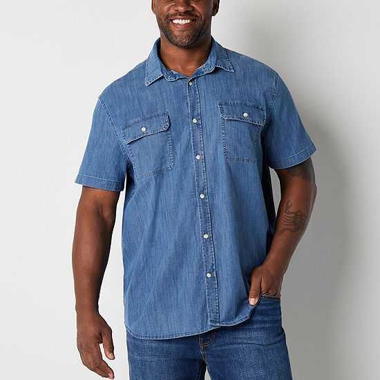 mutual weave Big and Tall Mens Classic Fit Short Sleeve Button-Down ...