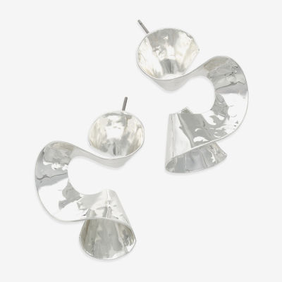 Bijoux Bar Silver Tone Drop Earrings