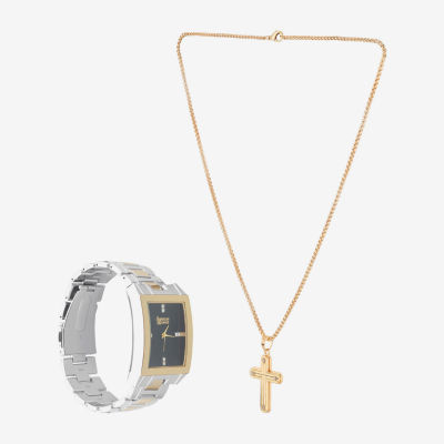 American Exchange Mens Two Tone Bracelet Watch M0105s-22-J34