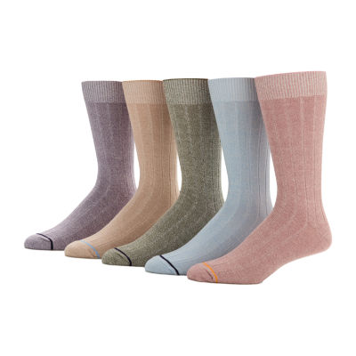 Stafford Casual Dress Cotton Mens 5 Pair Crew Socks