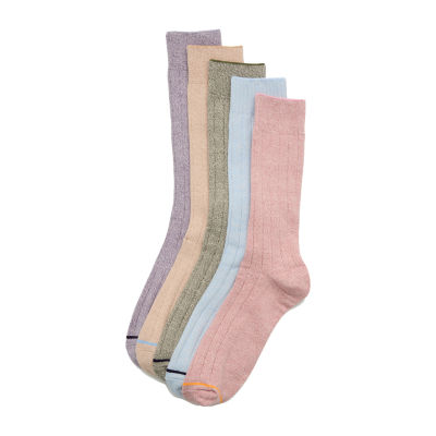Stafford Casual Dress Cotton Mens 5 Pair Crew Socks