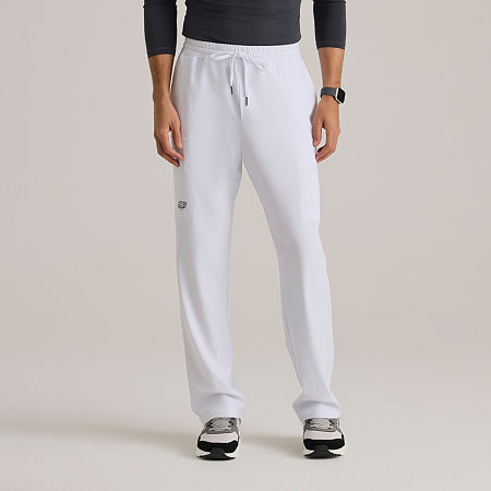 Skechers Skp688 Horizon 5-Pocket Mens Short Tag Free Stretch Fabric Moisture Wicking Scrub Pants, Small Short, White