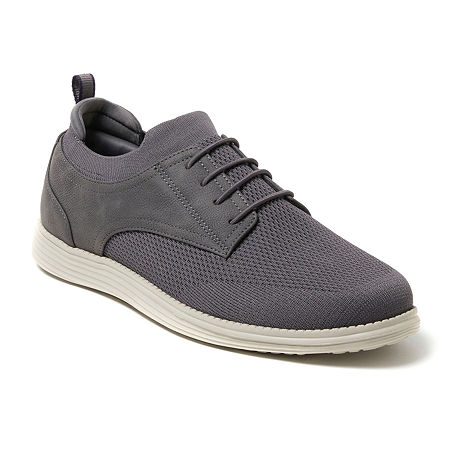 Dearfoam's Original Comfort Men's Nash Sport Knit Lace Up Shoes, 8 Medium, Gray