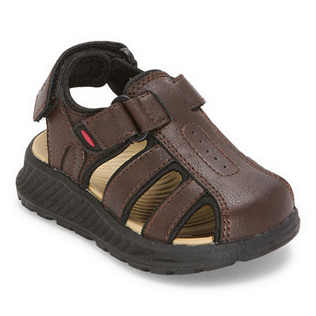 Thereabouts Toddler Boys Lil Flow Strap Sandals, 10 Medium, Brown