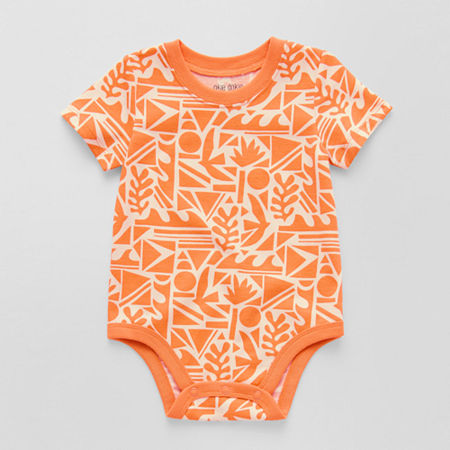 Okie Dokie Baby Boys Short Sleeve Bodysuit, Nb-0m, Orange