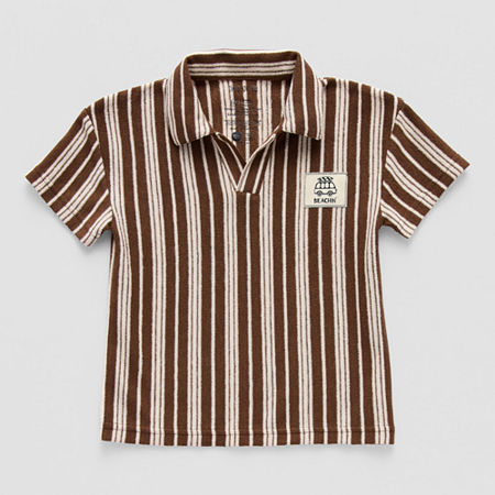 Okie Dokie Toddler & Little Boys Short Sleeve T-Shirt, 4t, Brown