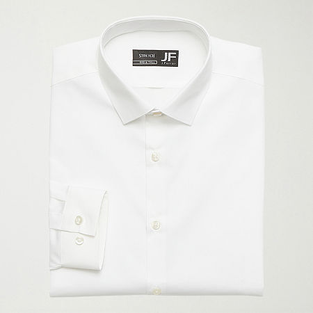 J. Ferrar Ultra Comfort Big & Tall Mens Regular Fit Easy Care Stretch Fabric Long Sleeve Dress Shirt, 17-17.5 38-39, White