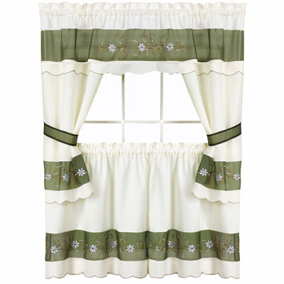 Rod Pocket Kitchen Curtains & Drapes Window Set