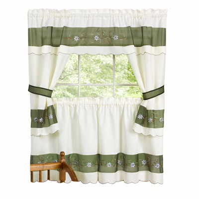 Rod Pocket Kitchen Curtains & Drapes Window Set