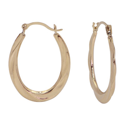 Womens 14K Gold 26mm Hoop Earrings