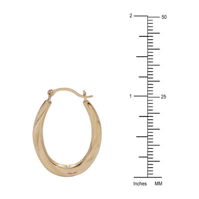 Womens 14K Gold 26mm Hoop Earrings