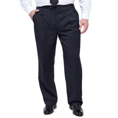 Stafford® Pleated Tuxedo Pants–Big & Tall