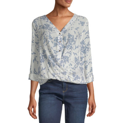 a.n.a Womens Long Sleeve Relaxed Fit ButtonDown Shirt