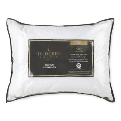 Fieldcrest Luxury Jacquard Firm Density Antimicrobial Treated Down Pillow