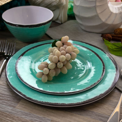 Elama Azul Banquet 12-pc. Melamine Dinnerware Set