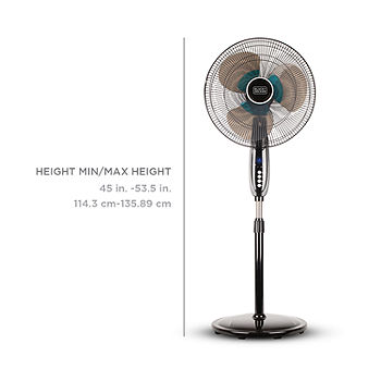 Black + Decker 16 In. Stand Fan With Remote And Round Base