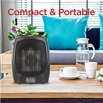 BLACK+DECKER Space Heater, for Office Desk, Home Office & Portable Desk,  Personal Heater with 3 Settings, Desk Heater with Adjustable Thermostat