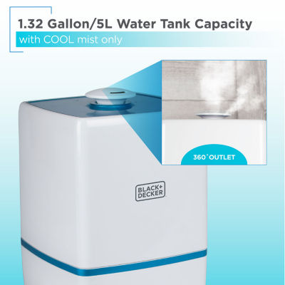 Black+Decker 1.32-Gallon Ultrasonic Humidifier - Cool Mist
