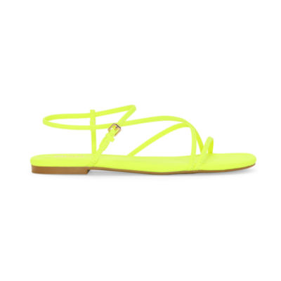 Mixit Womens Skinny Strap Ankle Strap Flat Sandals
