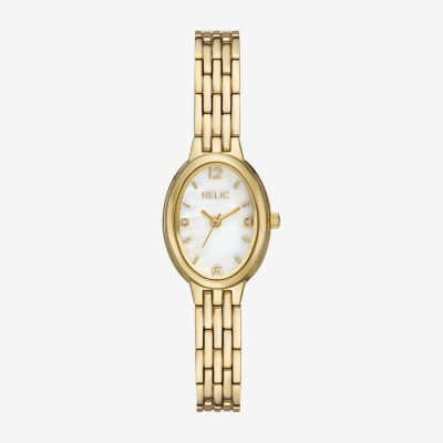 Relic By Fossil Womens Gold Tone Bracelet Watch Zr34664 JCPenney