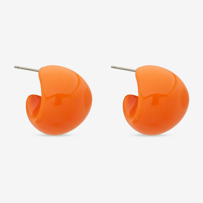 Worthington Orange 23.1mm Hoop Earrings