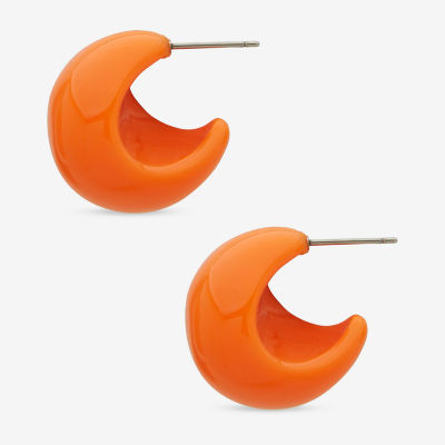 Worthington Orange 23.1mm Hoop Earrings