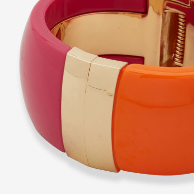 Worthington Orange Womens Gold Tone Bangle Bracelet