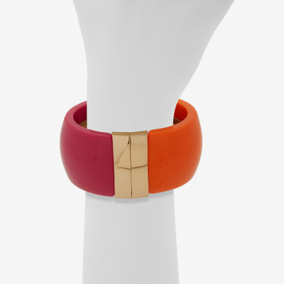 Worthington Orange Womens Gold Tone Bangle Bracelet