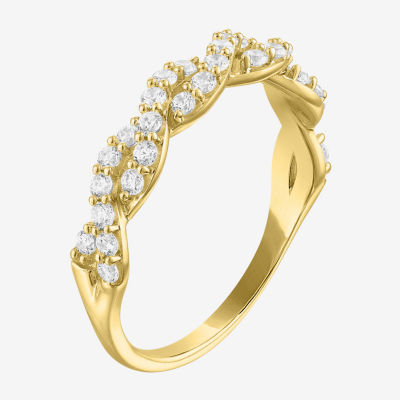 (G-H / I1-I2) Womens 1/2 CT. T.W. Lab Grown White Diamond 10K Gold Band