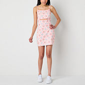 IZOD Womens Short Sleeve Shirt Dress Juniors