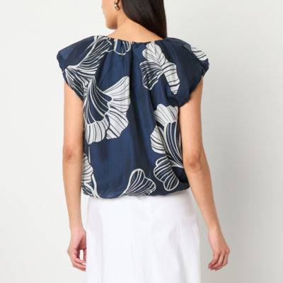 Round Neck Short Sleeve Blouse main image 0