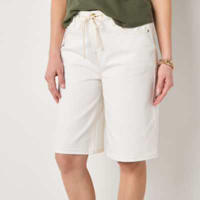 a.n.a Soft Drape Womens Low Rise Denim Short