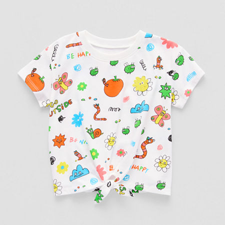 Okie Dokie x Matthew Langille Toddler Girls Crew Neck Short Sleeve Graphic T-Shirt