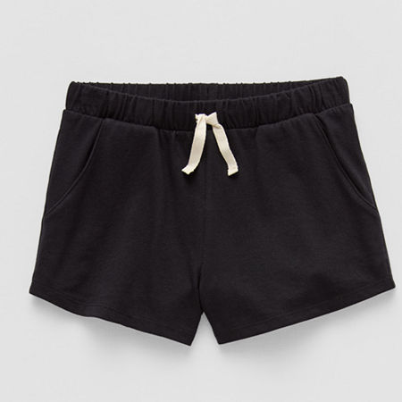 Thereabouts Little & Big Girls Pull-On Short, Xx-small (4-5), Black