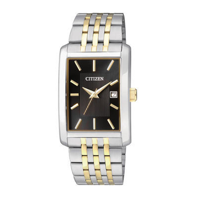 Citizen® Everyday Mens Rectangular Two-Tone Stainless Steel Watch BH1678-56E