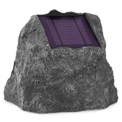 Innovative Technology Pair of Solar Charging Bluetooth Outdoor Rock Speakers