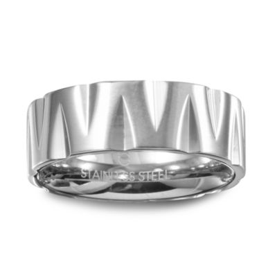 9M Stainless Steel Wedding Band - JCPenney