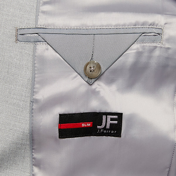 JF J.Ferrar Light Gray Slim Fit Suit Jacket