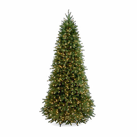 National Tree Co. Jersey Fraser Fir Slim 9 Foot Pre-Lit Fir Christmas Tree, One Size, Green