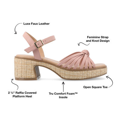 Journee Collection Womens Hally Heeled Sandals