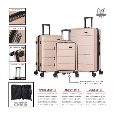 InUSA Elysian 3-Pc. Hardside Expandable Spinner Luggage Set