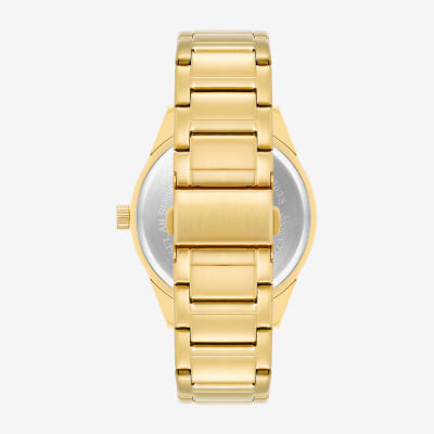 Armitron Mens Gold Tone Stainless Steel Bracelet Watch 20/5597bkgp