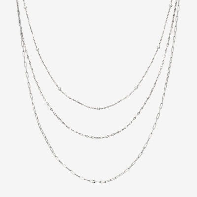 16/18/20 Inch 3-pc. Pure Silver Over Brass 20 Inch Link Necklace Set