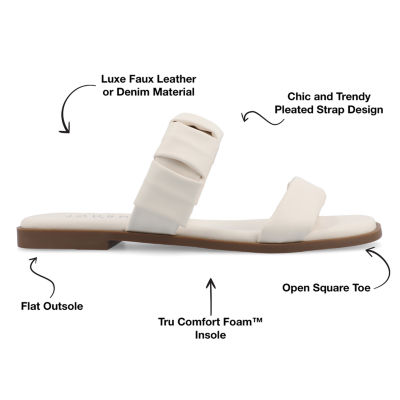 Journee Collection Womens Pegie Flat Sandals