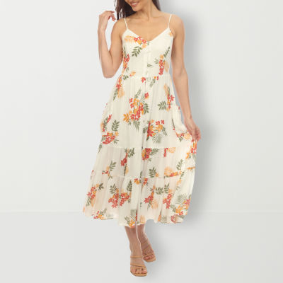 White Mark Womens Sleeveless Floral Sundress