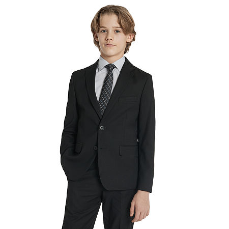 Collection By Michael Strahan Big Boys Regular Fit Suit Jacket, 18, Black