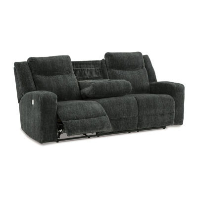 Signature Design By Ashley® Martinglenn Power Reclining Sofa with Drop Down Table